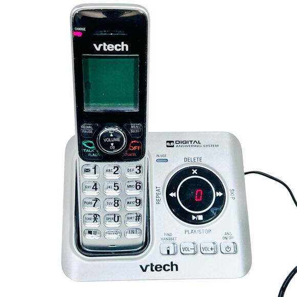 VTech Cordless Phone Backlit Display Keypad Model CS6629 Answering Machine Used - Picture 1 of 9